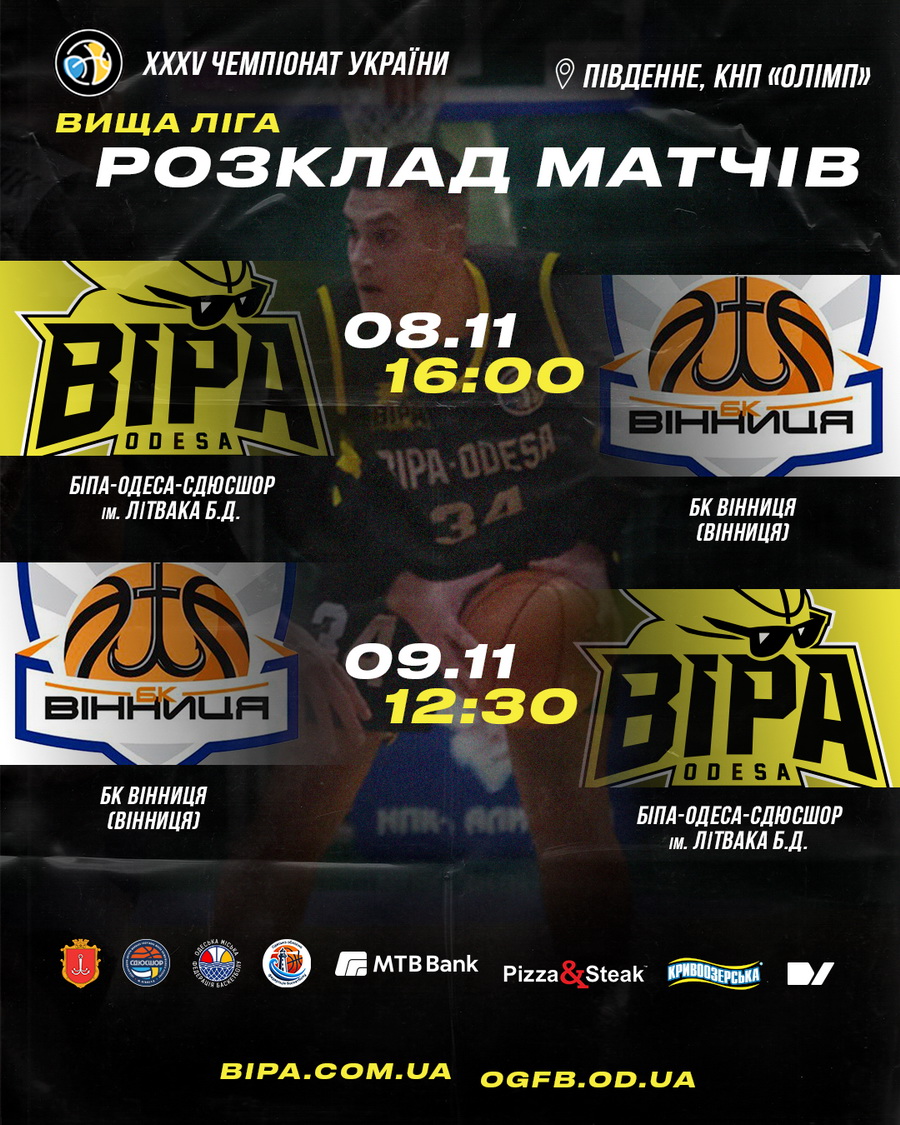 Одеська «БІПА» проведе перші домашні матчі у Вищій лізі